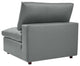 Sofa, Faux Vegan Leather, Gray, Modern, Living Lounge Hotel Hospitality