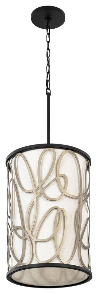 Scribble 6-Lt Foyer - Matte Black/Artifact