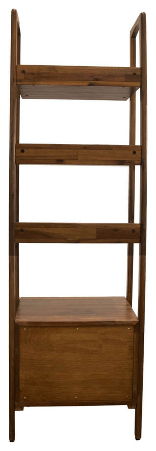 Remix Rubberwood Single Door Bookcase, Estelle Brown