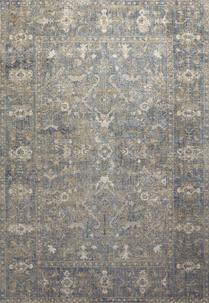 Chris Loves Julia x Loloi Rosemarie Sand/Lagoon 9'-0" x 12'-0" Area Rug