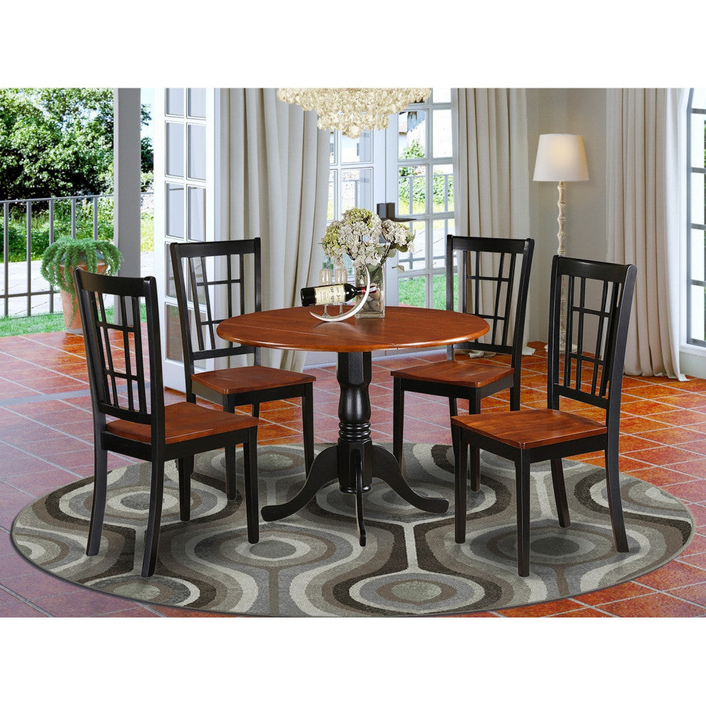 5 Pc Kitchen Nook Dining Set -Kitchen Table And Kitchen4 Chairs