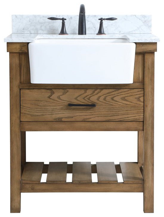 Home Living 22" Farmhouse Driftwood-Light Bathroom Vanity