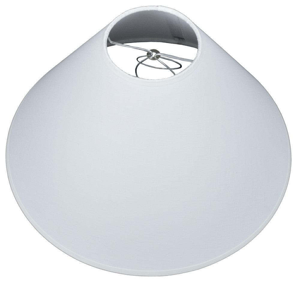 Fenchel Shades 4"x13"x9" Bulb Clip Attachment Empire Lamp Shade, Linen White