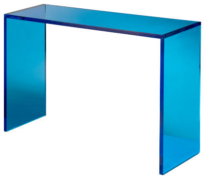 ColorBurst Acrylic Console Table, Orange, 16"d X 54"l X 32"h