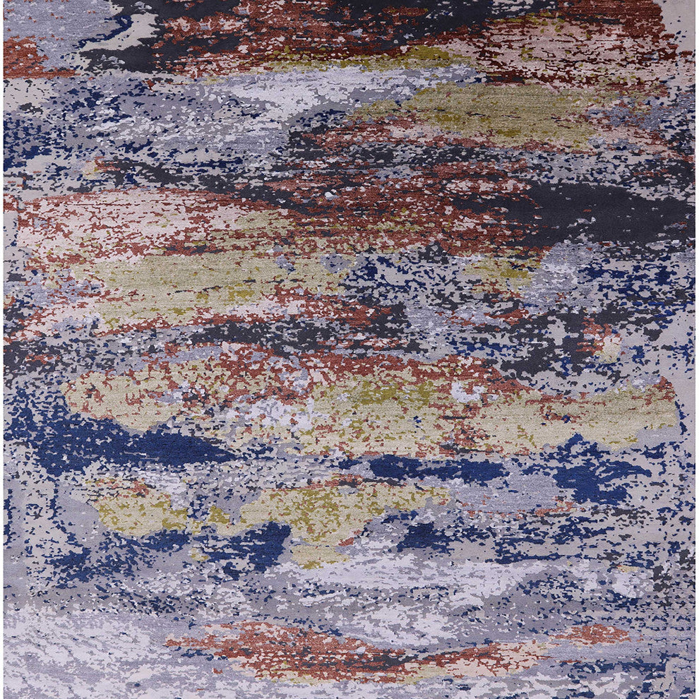Ahgly Company Indoor Square Mid-Century Modern Area Rugs, 7' Square