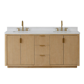 Cadiz Bath Vanity, Composite Stone Top, Washed Ash Grey, 72", No Mirror