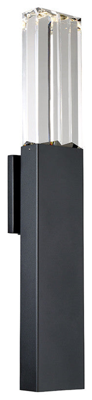 Modern Forms Tuxedo LED Crystal Outdoor Wall Sconce in Black
