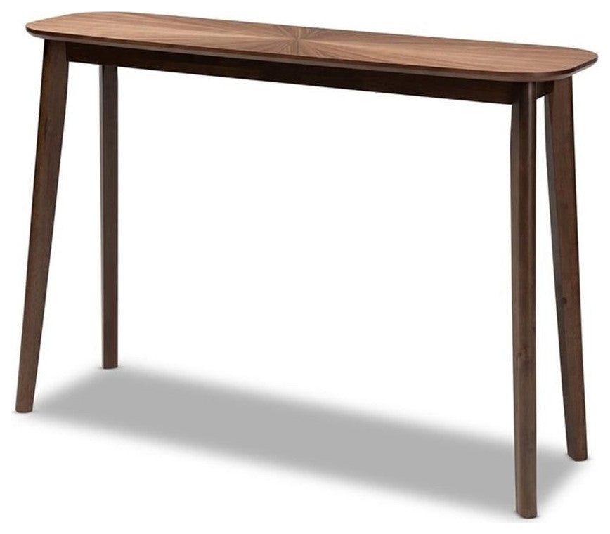Baxton Studio Wendy Mid-Century Modern Walnuted Wood Console Table