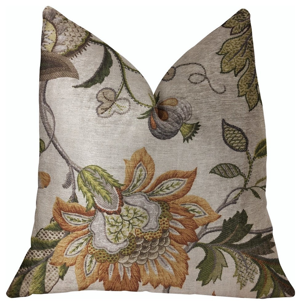 Harmony Meadows  Multicolor Luxury Throw Pillow, 24"x24"