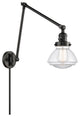 Olean Swing Arm With Switch, Matte Black, Clear, Clear