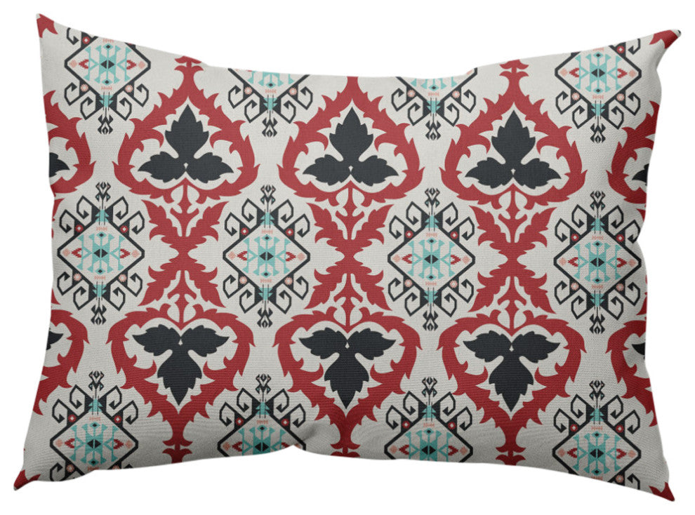 Bombay Decorative Throw Pillow, Pepper, 14"x20"