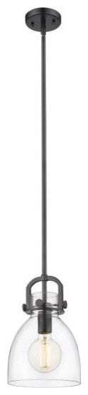 Innovations 412-1S-BK-8CL 1-Light Mini Pendant, Matte Black