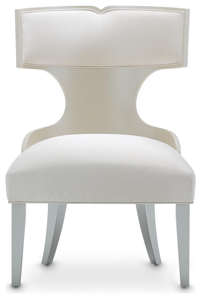 Aico Amini Camden Court Side Vanity Chair in Pearl