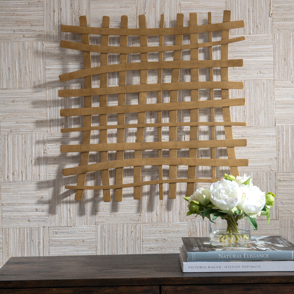 Uttermost 04333 Gridlines Gold Metal Wall Decor