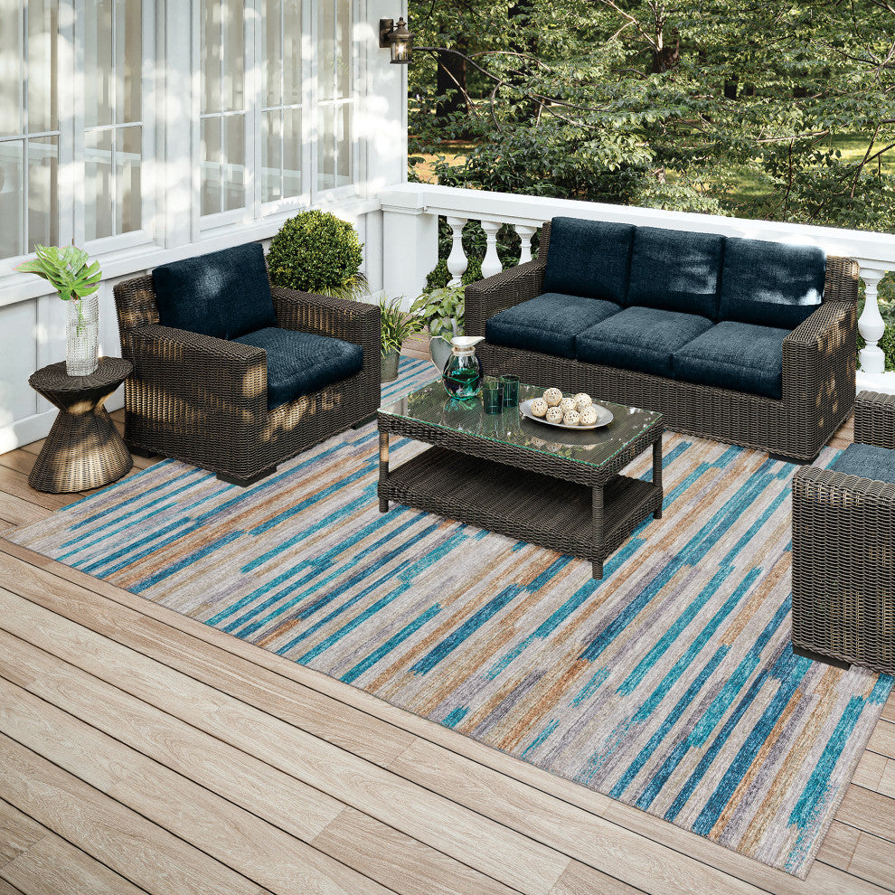 Indoor/Outdoor Sedona SN8 Riviera Machine Washable 5' x 7'6" Rug