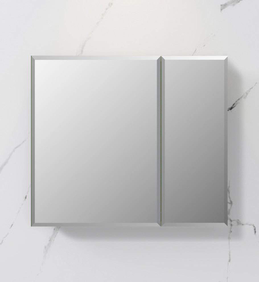 Fresca 30"Wx26"H Bathroom Medicine Cabinet With Mirrors, Beveled Edge