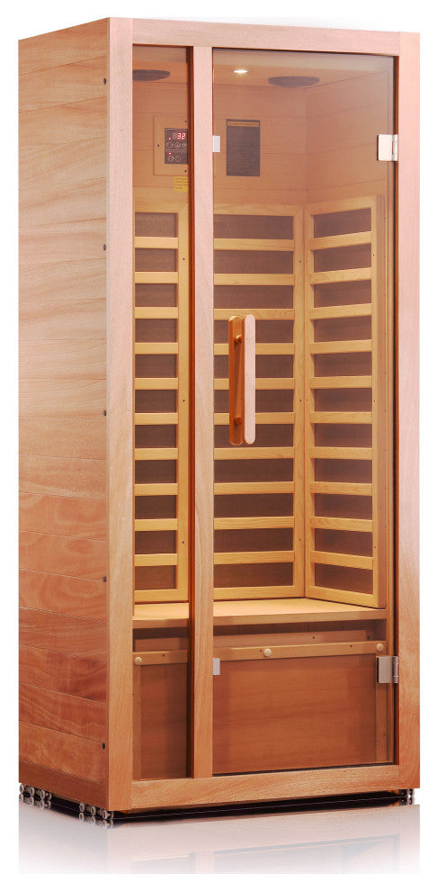 Extendable Indoor FAR Infrared Heating Sauna Bluetooth, Wood, 1-Person