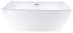 Vanity Art Acrylic Freestanding Soaking Bathtub, White/Polished Chrome, 67"