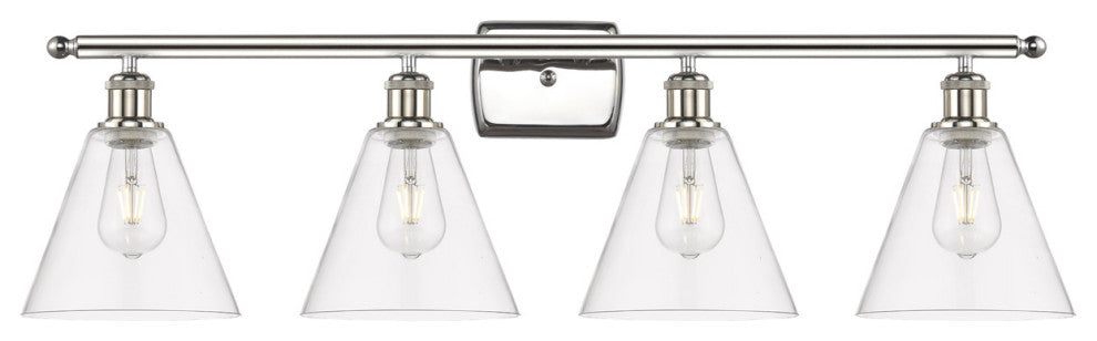 Innovations 516-4W-PN-GBC-82 4 Light Bath Vanity Light, Polished Nickel