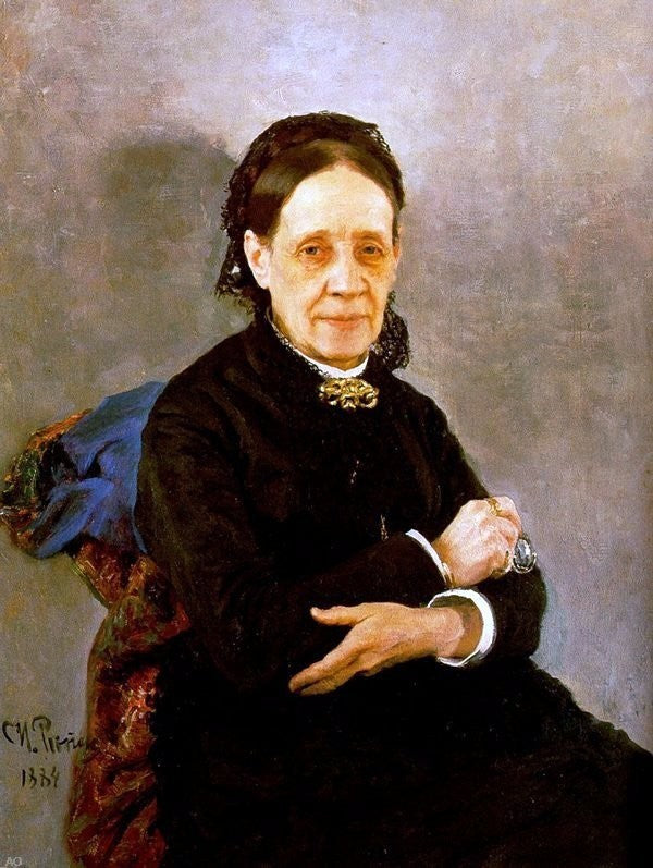 Ilia Efimovich Repin Portrait of Nadezhda Stasova Gallery Wrapped Canvas Print