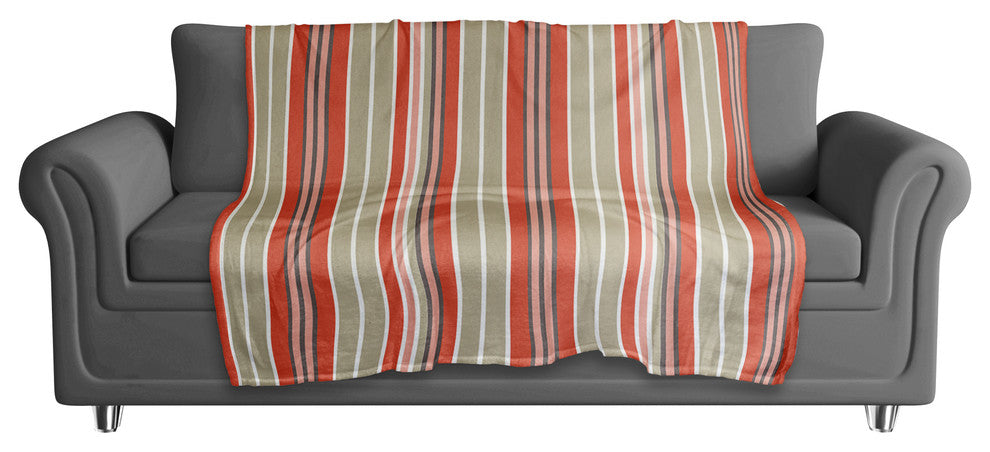 Red Stripes Fleece Blanket
