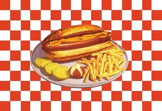 Hot Dog - Gallery Wrapped Canvas Art 28" x 42"