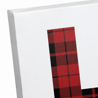 Plaid Love 16x16 Canvas Wall Art