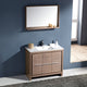 Fresca Allier 40" Modern Bathroom Vanity With Mirror, Gray Oak, Faucet-Fft1041bn