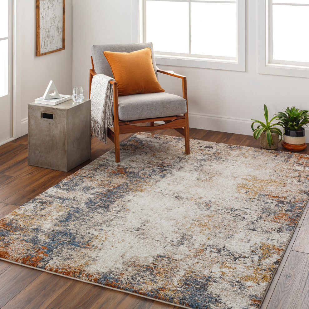 Surya Tuscany TUS-2339 Machine Woven Area Rug, Ivory, 4'3" x 5'7"