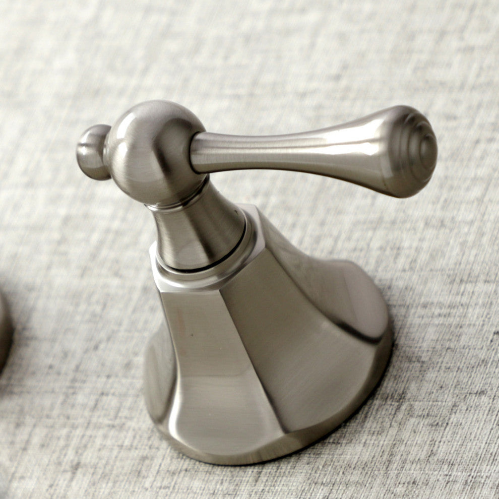 Kingston Brass KS4128BL Wall Mount Bathroom Faucet, Brushed Nickel