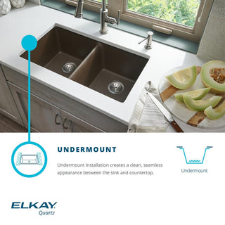 Elkay Quartz Classic 33" x 22" Sink Kit, White