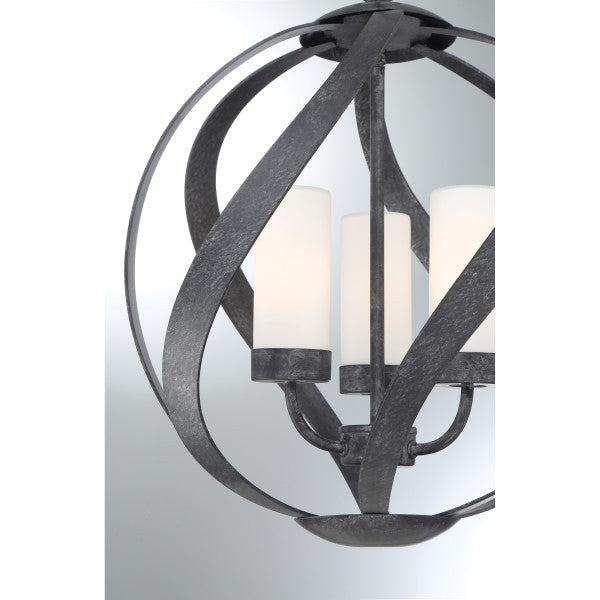 Blacksmith 3-Light Pendant, Old Black Finish
