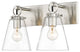 Zlite 483-2V-BN 2-Light Vanity, Clear