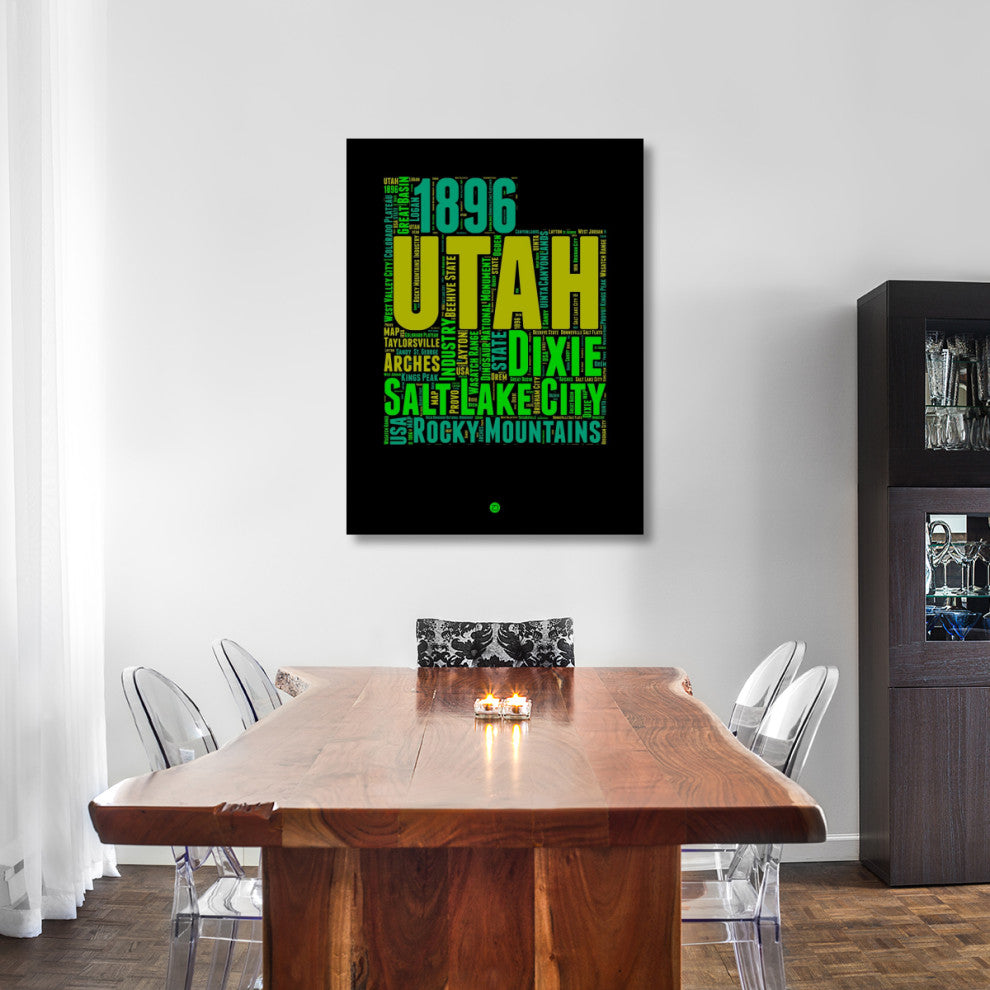"Utah Word Cloud 1" Fine Art Print