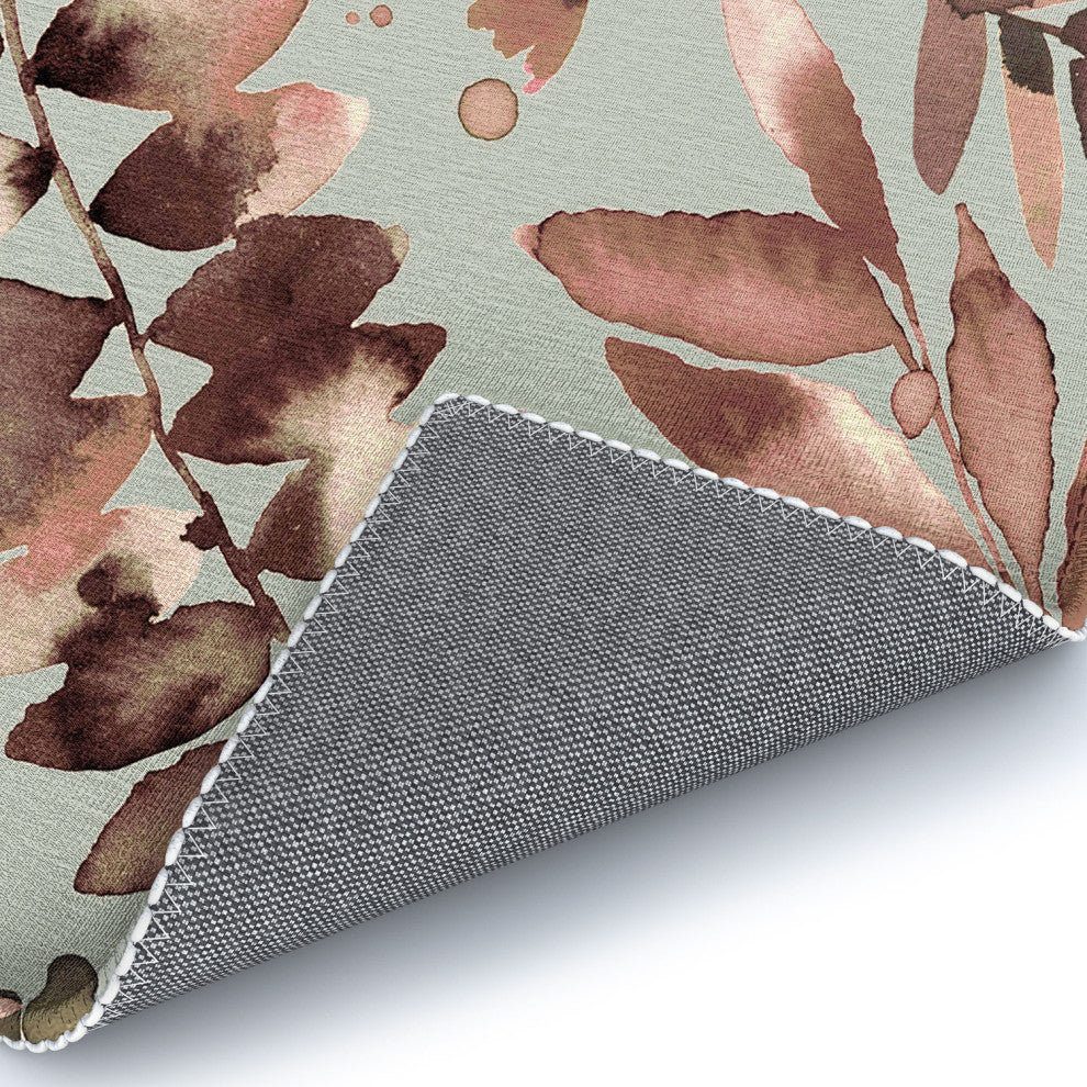 Ninola Design Ferns Foliage Nature Green Area Rug