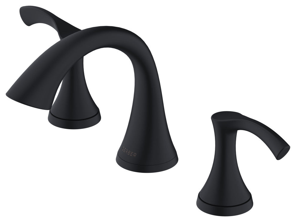 Antioch Two Handle Widespread Lavatory Faucet Satin Black