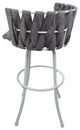 Metalona Counter Stool, Mojave Gray, White, 26"