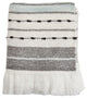 Chunky Woven Design Throw Blanket, Grey, 50"x60"