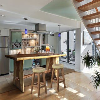 Suar Live Edge Round Barstool