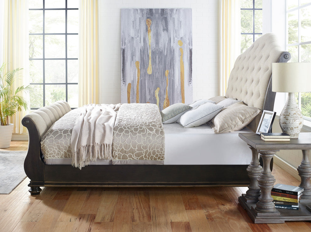 Rhapsody Bed, King, Sleigh Bed