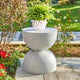 17.75'' Multi-Functional Mgo Sand Terrazzo Garden Stool, Gray