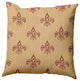 20" x 20" Fleur de Lis Decorative Throw Pillow, Pale Gold