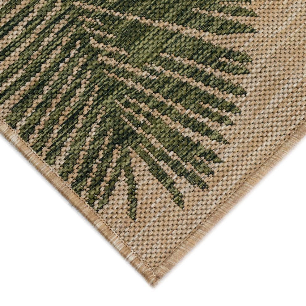 Carmel Palm Indoor/Outdoor Rug, Green, 1'11"x4'11" Runner