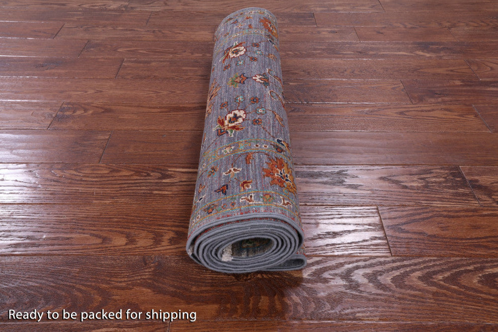 2' 8" X 9' 10" Handmade Persian Tabriz Wool Runner Rug - Q12583
