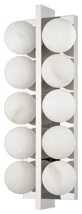 Emille 10-Light Wall Sconce, Polished Nickel