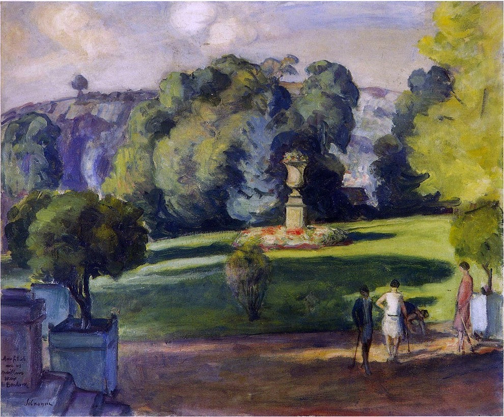 Henri Lebasque Women in the Gardens at St Cloud Gallery Wrapped Canvas Print
