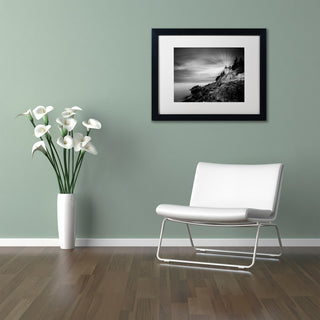 "Bass Harbor Lighthouse" Matted Framed Canvas Art by Moises Levy