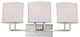Nuvo 3-Light Gemini Vanity and Wall Light Fixture, Brushed Nickel