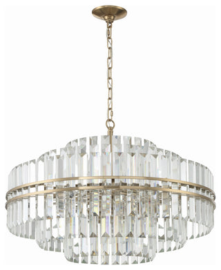 Crystorama Lighting Group HAY-1407 Hayes 16 Light 28"W Crystal - Aged Brass