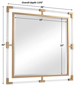 Uttermost Balkan Golden Square Mirror